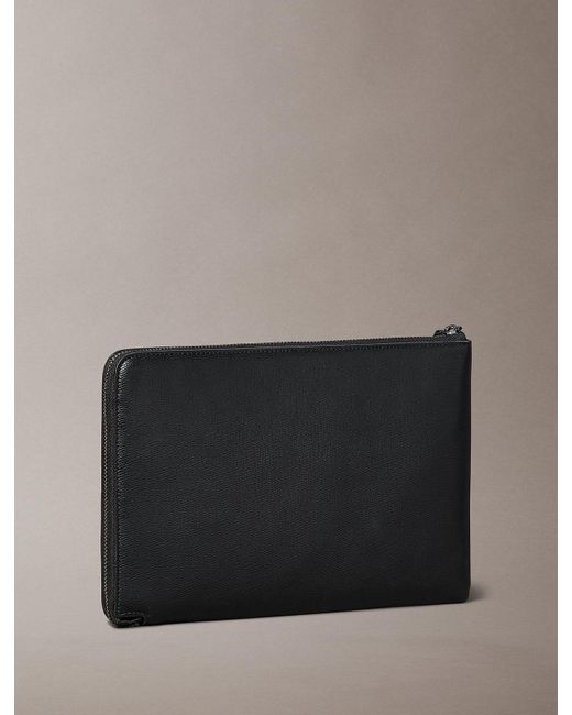 Borsetta Con Zip E Cinturino Saffiano di Calvin Klein in Gray da Uomo