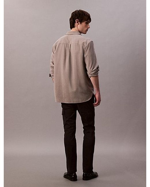 Calvin Klein Slim Stretch Cargobroek in het Black voor heren