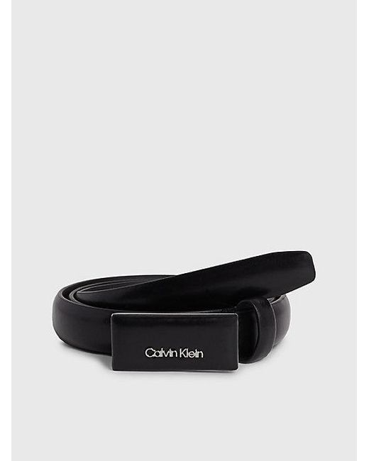 Cinturón slim de piel Calvin Klein de color Multicolor
