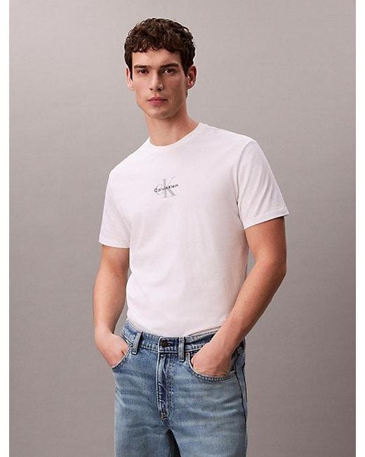 Calvin Klein Multicolor Jeans Monogram Logo T-Shirt for men