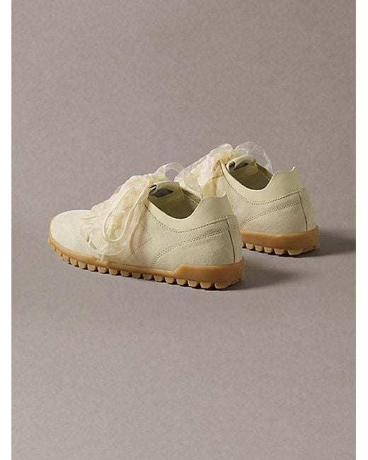 Calvin Klein Metallic Suede Organza Runner Trainers