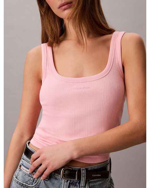 Calvin Klein Multicolor Slim Ribbed Cotton Tank Top