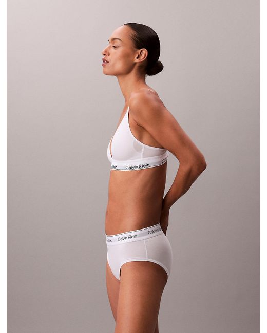 Calvin Klein White Lightly Lined Triangle Bralette