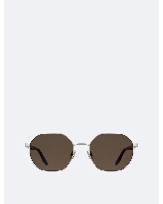 Calvin Klein White Modified Rectangle Sunglasses Ck25110S