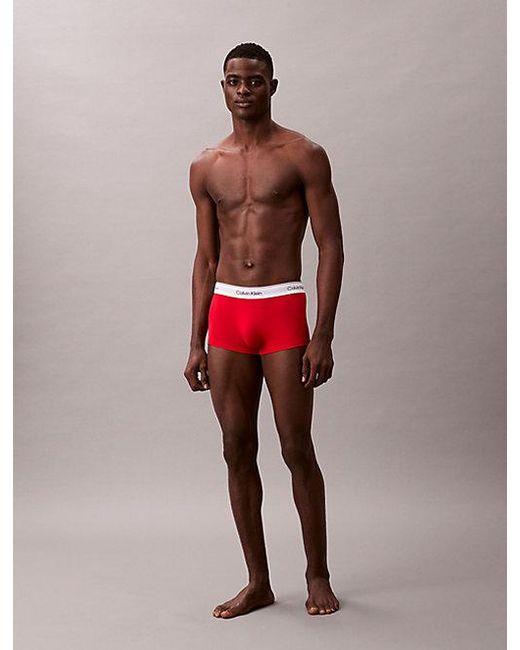 Calvin Klein Multicolor 3 Pack Low Rise Trunks Icon Cotton Stretch for men