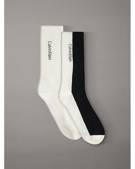 Calvin Klein Gray 2 Pack Moisture-Wicking Crew Socks for men