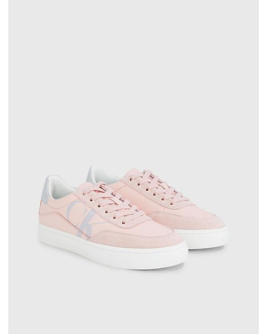 Calvin Klein Pink Leather Trainers