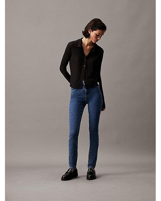 Calvin Klein Blue Jeans High Rise Skinny Jeans