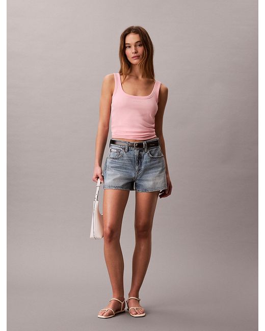 Calvin Klein Multicolor Slim Ribbed Cotton Tank Top