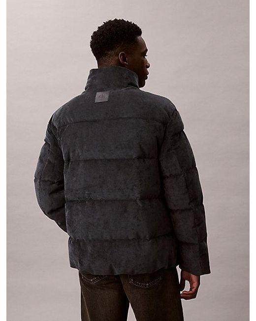 Calvin Klein Corduroy Pufferjack in het Gray voor heren