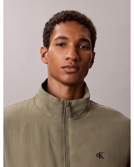 Calvin Klein Natural Padded Nylon Zip-Up Jacket for men
