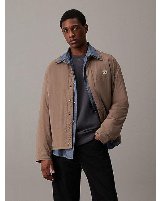 Calvin Klein Lässige Gefütterte Hemdjacke in Multicolor für Herren