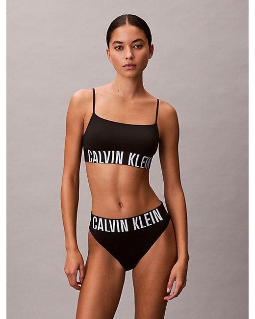 Calvin Klein Black High Waisted Bikini Briefs Intense Power Micro