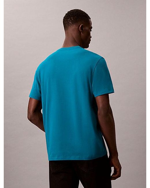 Calvin Klein Blue Ck Nyc Crewneck Graphic Tee for men
