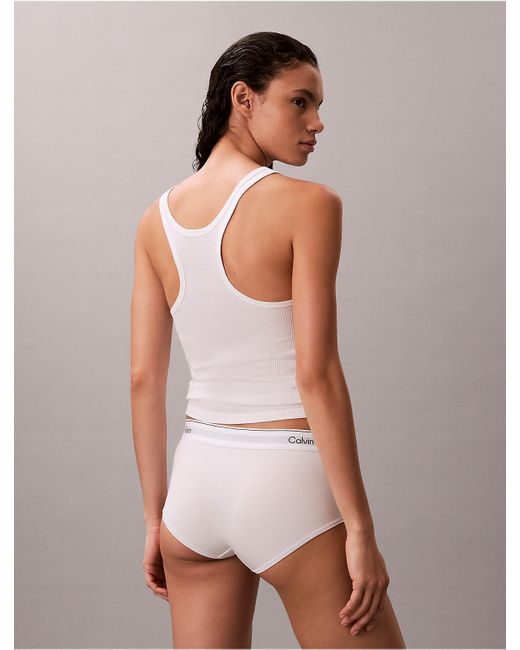 Calvin Klein White Calvin Klein Cotton Contour Rib Tank