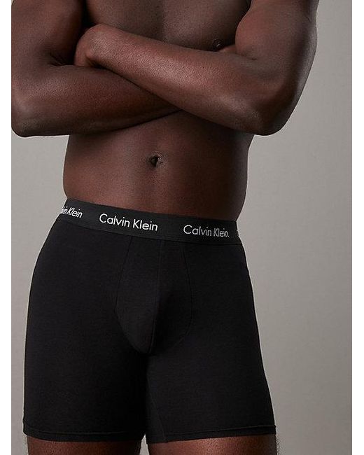 Calvin Klein Black 3 Pack Boxer Briefs - Cotton Stretch for men