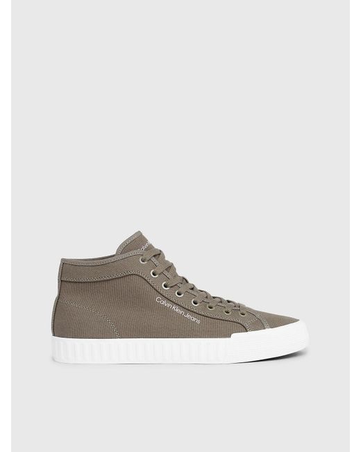 Calvin Klein Green Canvas High-top Trainers for men
