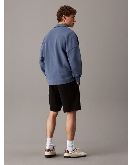 Pantaloncini Da Tuta Cargo di Calvin Klein in Black da Uomo