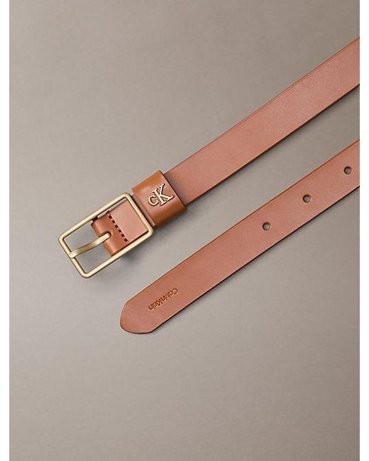 Calvin Klein Multicolor Leather Monogram Hardware Belt