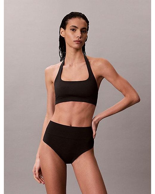 Calvin Klein Brown Shapewear Bikini Top Ck Icon