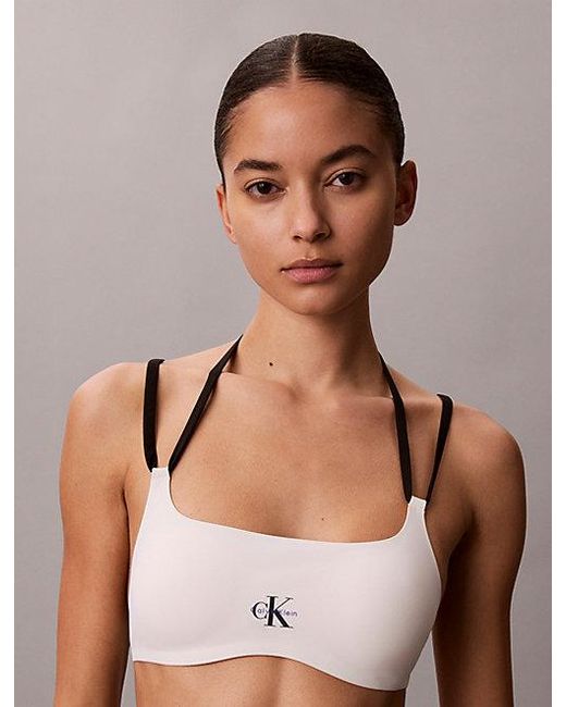 Calvin Klein Multicolor Bralette Bikini Top Ck Monogram