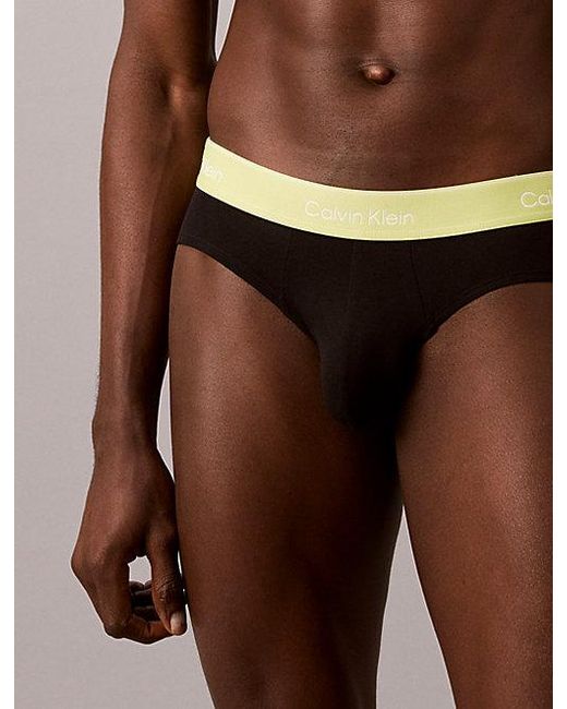 Calvin Klein White 5 Pack Hip Briefs for men