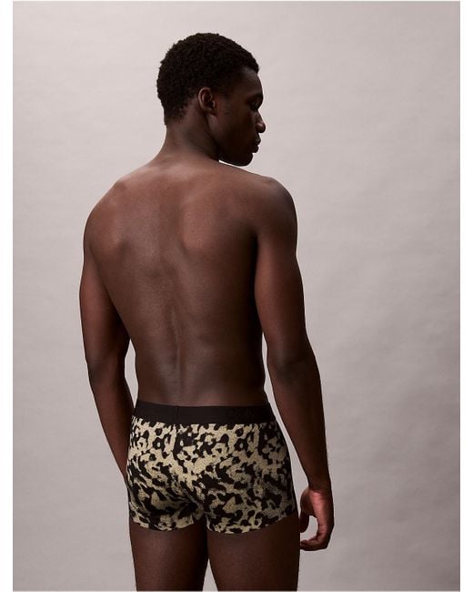 Calvin Klein Brown Ck Print Low Rise Trunk for men