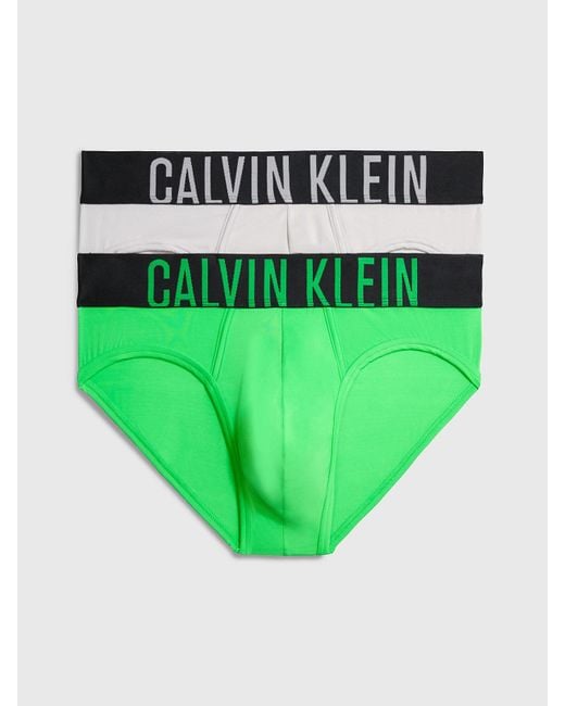 Calvin Klein Green 2 Pack Briefs - Intense Power for men