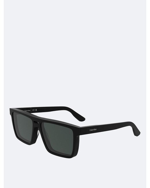 Calvin Klein Black Modified Rectangle Sunglasses Ck25501S for men