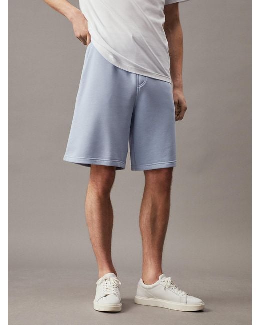 Short de jogging en modal de tissu éponge Calvin Klein pour homme en coloris Gray