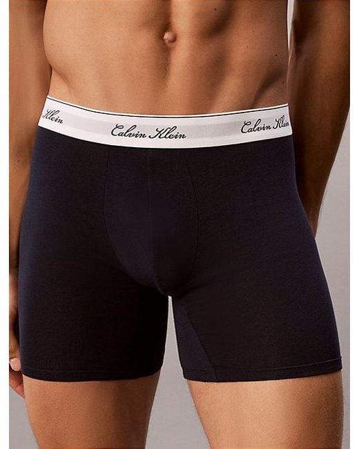 Calvin Klein Multicolor 3 Pack Boxer Briefs Icon Cotton Stretch for men