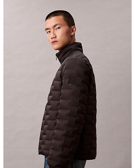 Calvin Klein Blue Lightweight Quilted Packable Puffer Jacket for men
