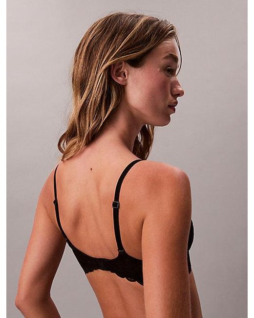 Calvin Klein Black Full Coverage Bra Sensual Stretch Lace