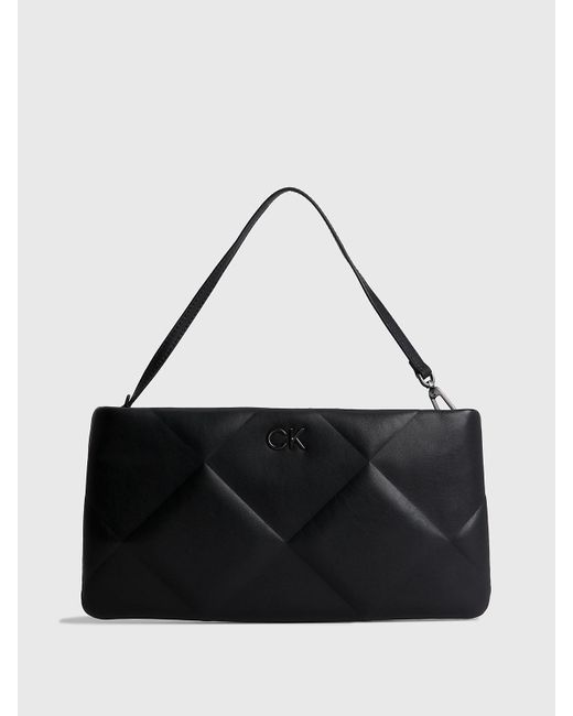 Calvin Klein Quilted Convertible Clutch Bag in Black | Lyst UK