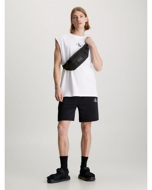 Calvin Klein White Logo Bum Bag for men