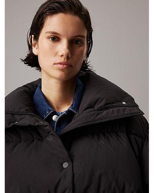 Calvin Klein Relaxed Donsjack in het Blue