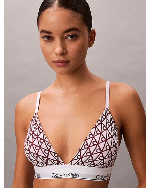 Calvin Klein Multicolor Lightly Lined Triangle Bralette Icon Cotton Modal
