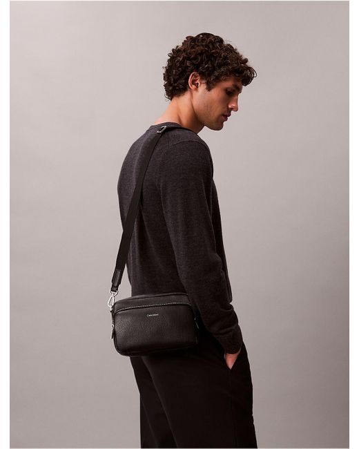 Calvin Klein Gray Raised Logo Camera Bag for men