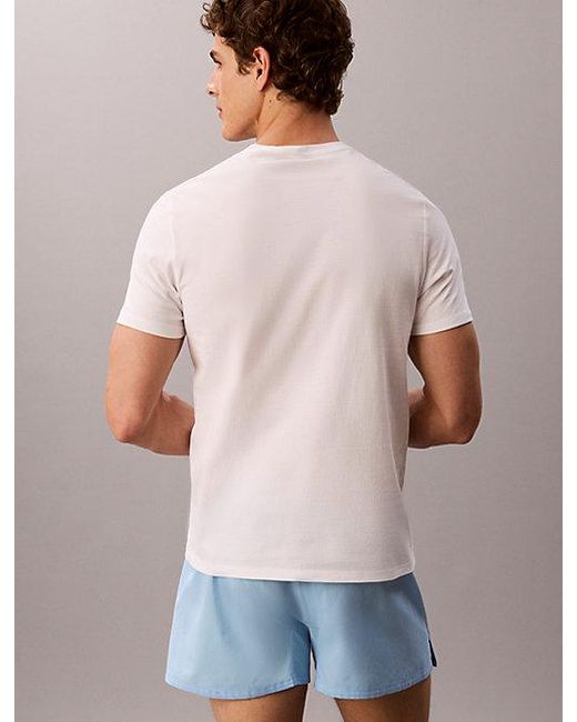 Calvin Klein White 3 Pack T-Shirts Cotton Classics for men