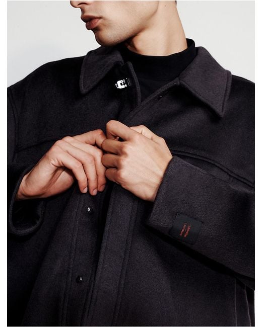 Calvin Klein Blue Woven Shacket for men