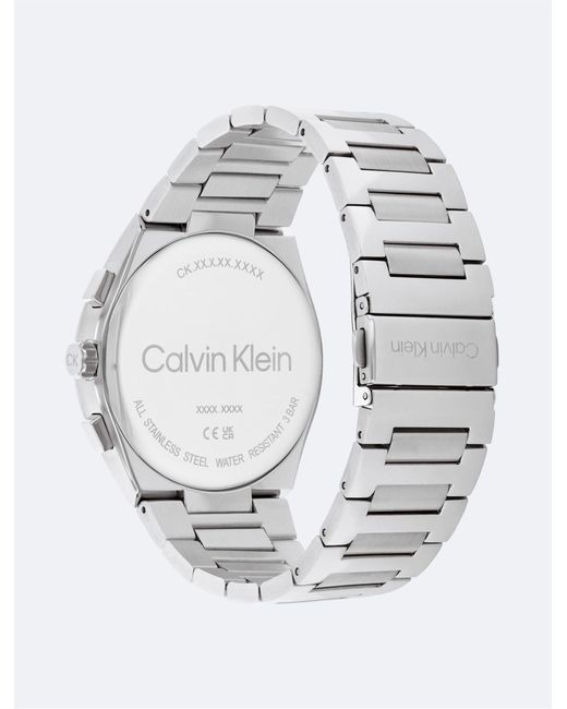 Calvin Klein Blue Multifunction H-link Bracelet Watch for men