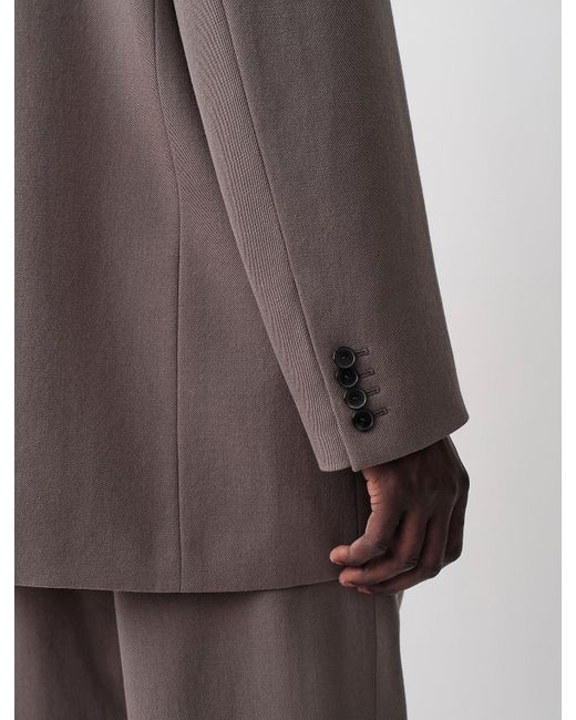 Calvin Klein Brown Barkley Collarless Jacket for men