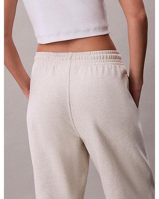 Calvin Klein Gray Jeans Cotton Terry Monogram Joggers