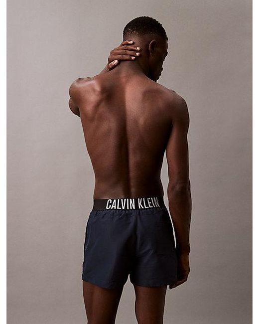 Calvin Klein Brown Jeans Logo Waistband Swim Shorts Intense Power for men