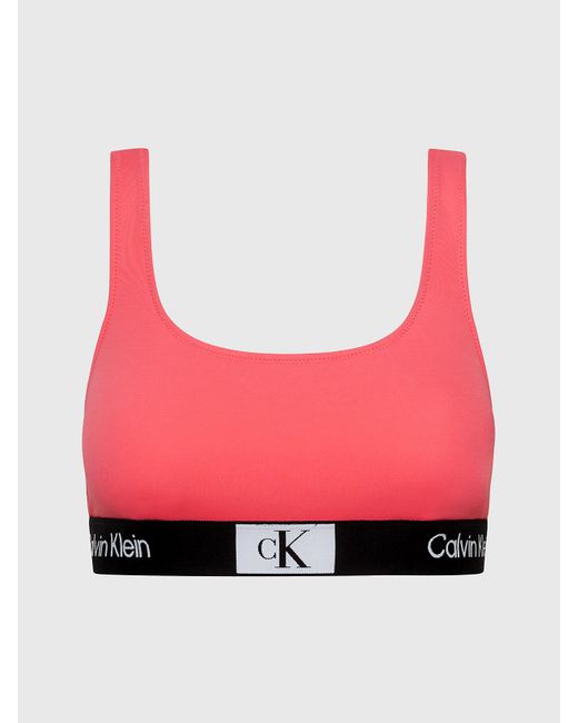 Calvin Klein Red Bralette Bikini Top - Ck96