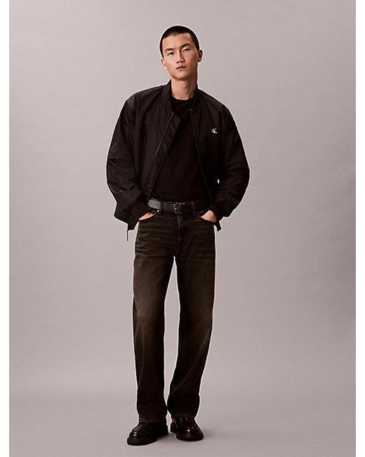 Calvin Klein Nylon Bomberjack in het Black voor heren