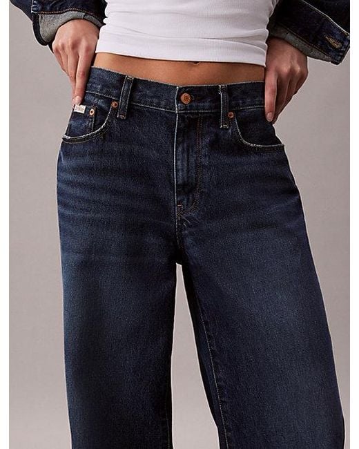Calvin Klein Ultra Wide Leg Jeans in het Blue