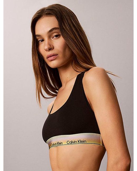 Calvin Klein Ongevoerde Bralette in het Brown