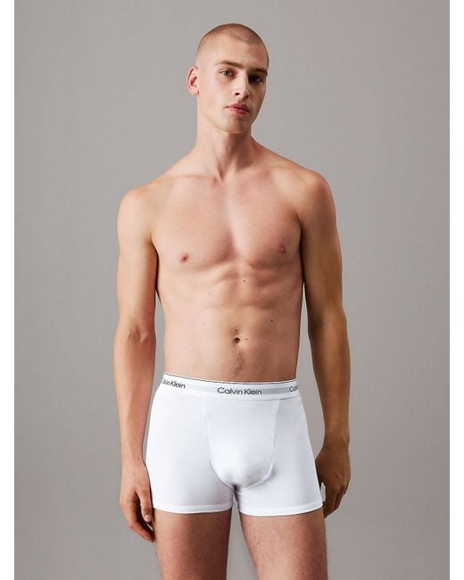 Boxer Aderenti Taglio Relaxed di Calvin Klein in Gray da Uomo