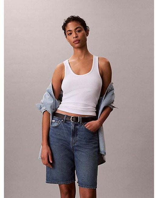 Calvin Klein Blue Jeans Denim Bermuda Shorts